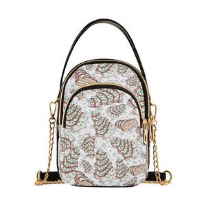 1866 Christmas Tree Cakes Crossbody Bags Detachable Strap Purses Shoulder